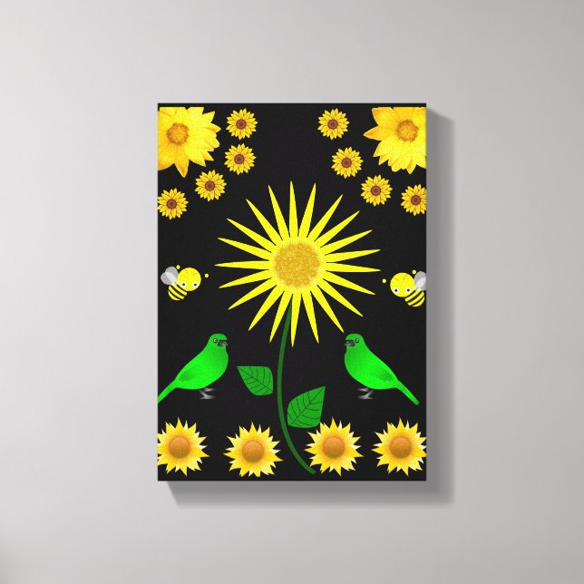 Stretsad Kanvastryck Mors dag Blommigt (Framsida)