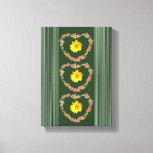 Stretsad Kanvastryck Mors dag Blommigt