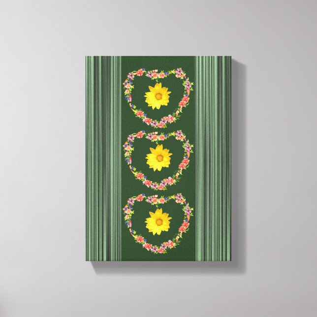 Stretsad Kanvastryck Mors dag Blommigt (Framsida)