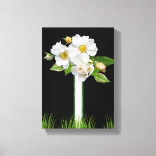 Stretsad Kanvastryck Mors dag Blommigt