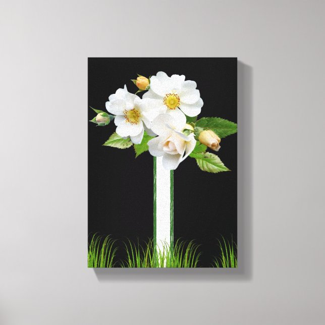 Stretsad Kanvastryck Mors dag Blommigt (Framsida)