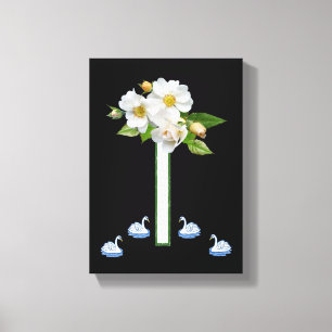Stretsad Kanvastryck Mors dag Blommigt