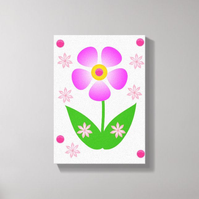 Stretsad Kanvastryck Mors dag Blommigt (Framsida)