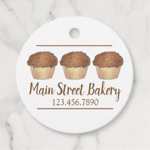 Streusel Crumb Muffin Baked by Bakery Baker Food Gåvor Etiketter