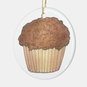 Streusel Crumb Muffin Baked by Bakery Baker Food Julgransprydnad Keramik