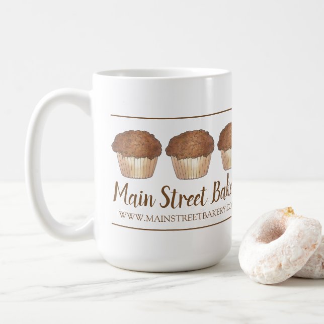 Streusel Crumb Muffin Baked by Bakery Baker Food Kaffemugg (Med munk)