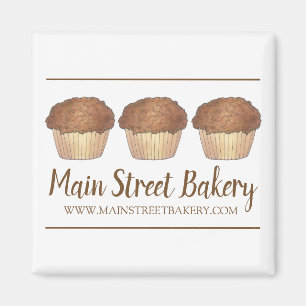 Streusel Crumb Muffin Baked by Bakery Baker Food Magnet