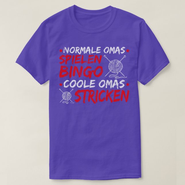 Strickerin Geschenk Oma Lustiges Stricken T Shirt (Design framsida)