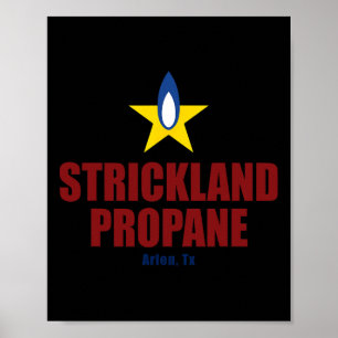 Strickland Propane - Arlen Texas Yellow Star Bbq Poster