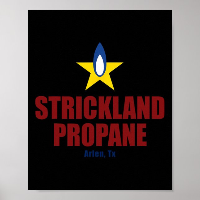 Strickland Propane - Arlen Texas Yellow Star Bbq  Poster (Framsidan)
