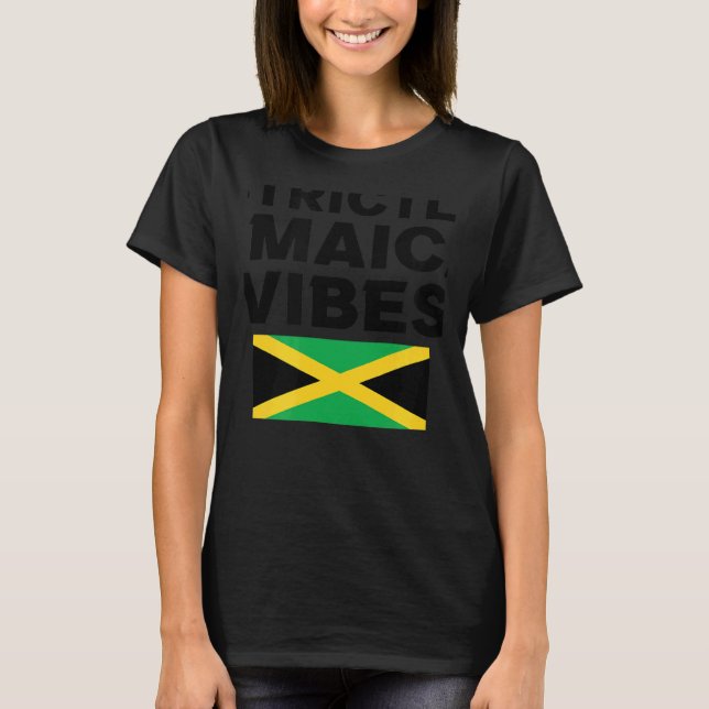 Strictly Jamaican Vibes Jamaica West Indian Carniv T Shirt (Framsida)