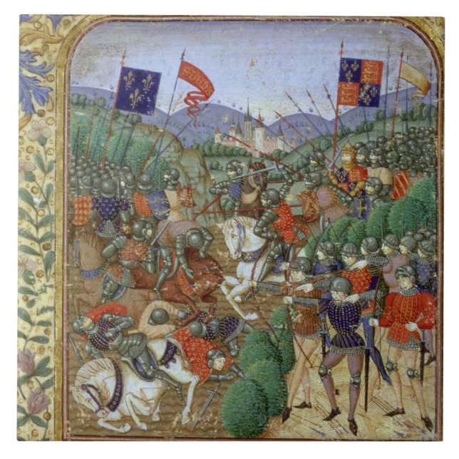 Strid av Agincourt, Oktober 25th 1415 (w/c på pap Kakelplatta (Framsidan)