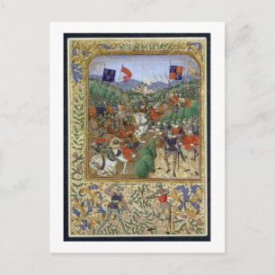 Strid av Agincourt, Oktober 25th 1415 (w/c på pap Vykort