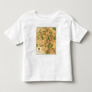 Strid av Antietam - panorama- karta 3 för T Shirt