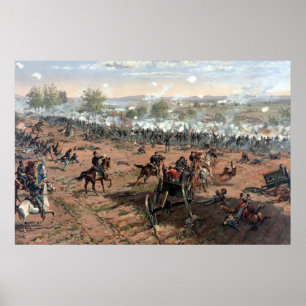 Strid av (återställda) Gettysburg målning Poster