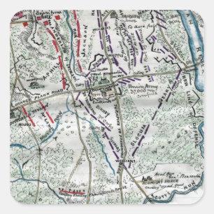 Strid av Chancellorsville 2 Fyrkantigt Klistermärke