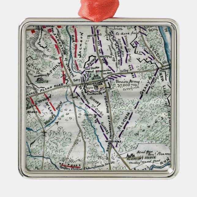 Strid av Chancellorsville 2 Julgransprydnad Metall (Framsidan)