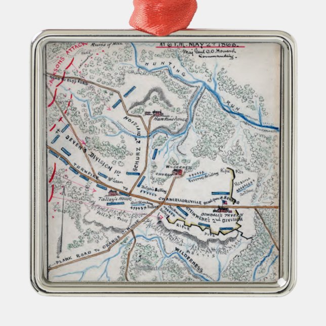 Strid av Chancellorsville 3 Julgransprydnad Metall (Framsidan)
