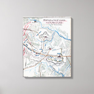 Strid av Chancellorsville Canvastryck
