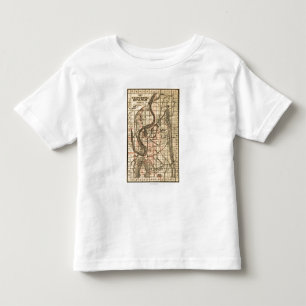 Strid av Chickamauga - panorama- karta 3 för Tee Shirt