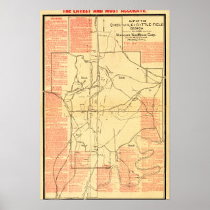 Strid av Chickamauga - panorama- karta för Poster