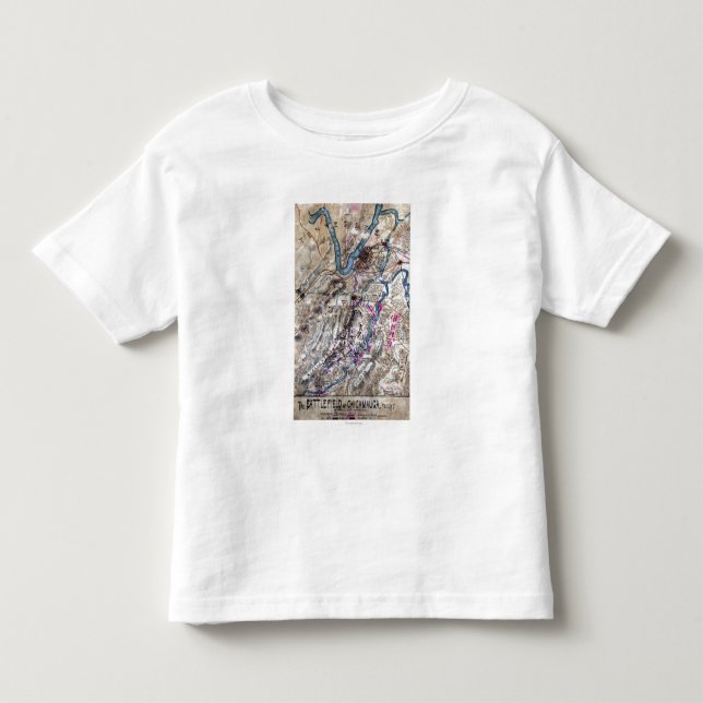 Strid av Chickamauga - panorama- karta för T-shirt (Framsida)