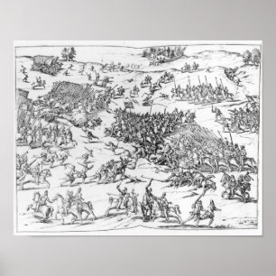 Strid av Courtrais mellan fransk och Flemish Poster