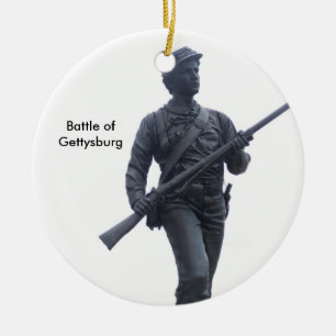 Strid av den Gettysburg soldatprydnaden Julgransprydnad Keramik