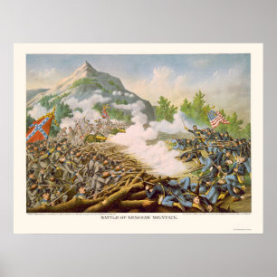 Strid av det Kenesaw berg av Kurz & Allison 1864 Poster