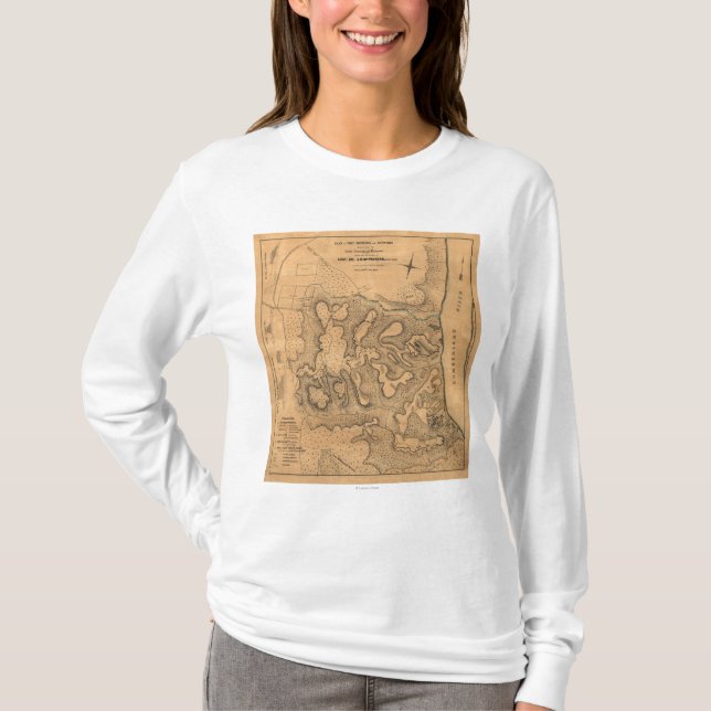 Strid av fort Donelson - panorama- morsor för T-shirt (Framsida)