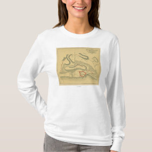 Strid av fort Henry - panorama- karta för T Shirt