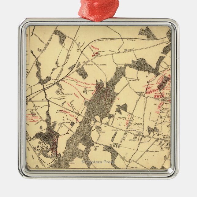 Strid av Gettysburg 15 Julgransprydnad Metall (Framsidan)