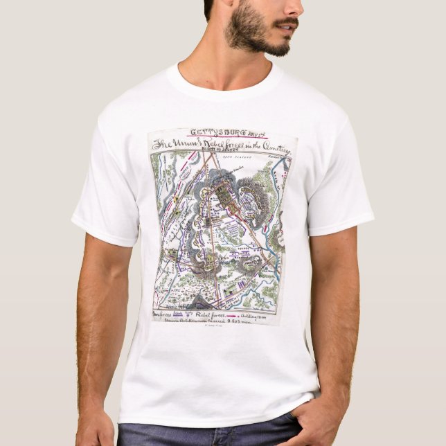 Strid av Gettysburg 6 T Shirt (Framsida)