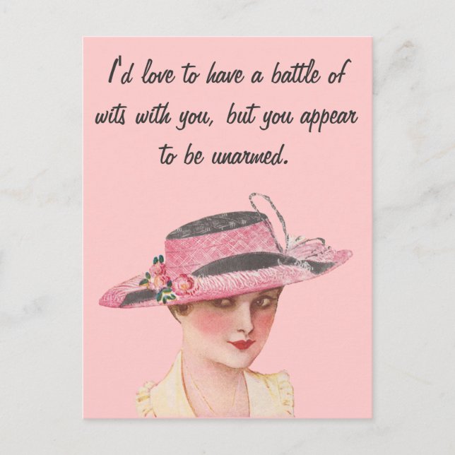 Strid av intelligenser vykort (Framsida)