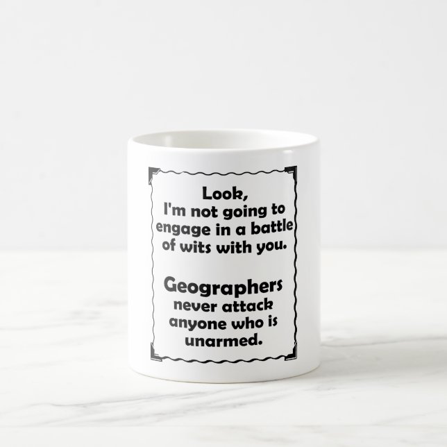 Strid av intelligensgeografen kaffemugg (Center)