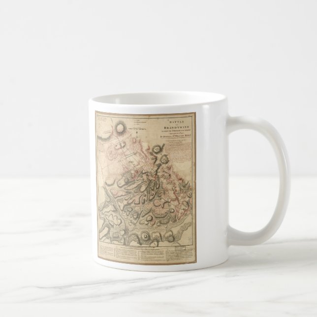 Strid av kartan 1784 för Brandywine Kaffemugg (Höger)