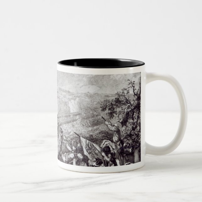 Strid av Lobositz, 1st Oktober 1756 Två-Tonad Mugg (Höger)