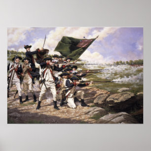 Strid av Long Islandet, kanfaskonsttryck Poster