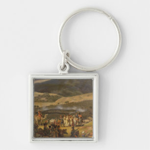 Strid av monteringen Thabor, 16th April 1799, 1808 Fyrkantig Silverfärgad Nyckelring