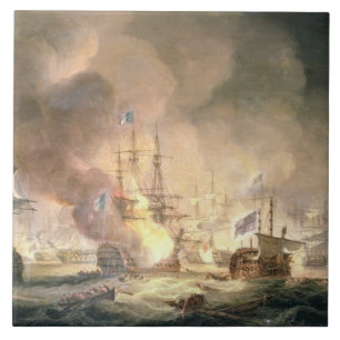 Strid av Nilen, 1st Augusti 1798 på 10pm, 1834 Kakelplatta
