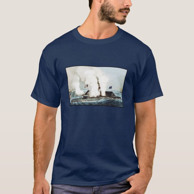 Strid av övervaka och Merrimacken Tee (Framsida)