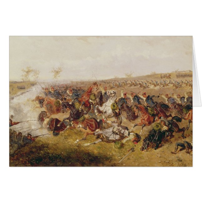 Strid av Schweinschaedel, 29th Juli 1866 Hälsningskort (Framsidan Horizontal)