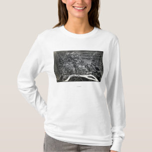 Strid av Shiloh - panorama- karta för inbördeskr Tee Shirt