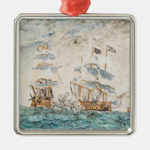 Strid av Trafalgar 1805 1998 Julgransprydnad Metall