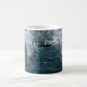 Strid av USS Kearsarge och CSS Alabama Manet Kaffemugg