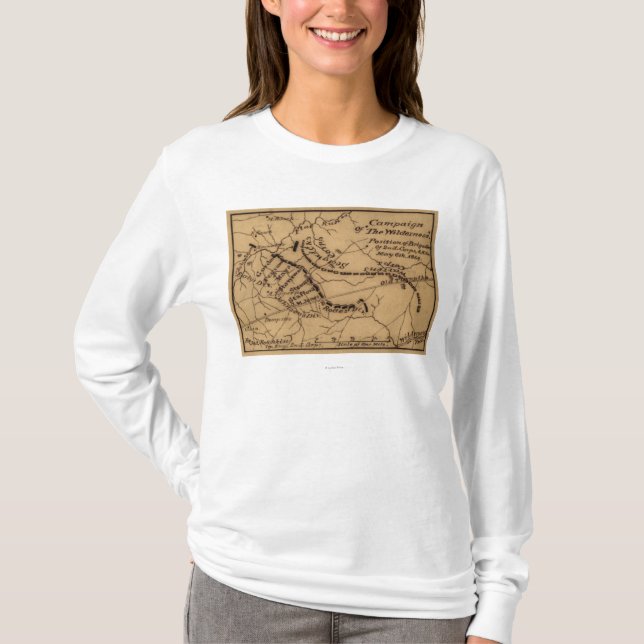 Strid av vildmarken - panorama- inbördeskrig tee (Framsida)