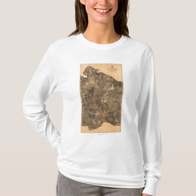 Strid av vildmarken - panorama- inbördeskrig tee shirt (Framsida)