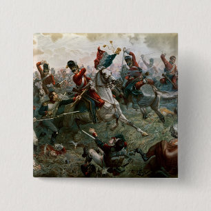 Strid av Waterloo, 18th Juni 1815, 1898 (färg l Knapp