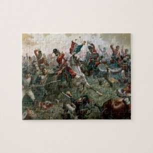 Strid av Waterloo, 18th Juni 1815, 1898 (färg l Pussel