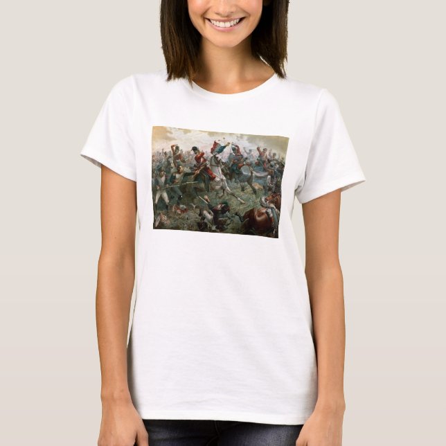 Strid av Waterloo, 18th Juni 1815, 1898 (färg l T-shirt (Framsida)
